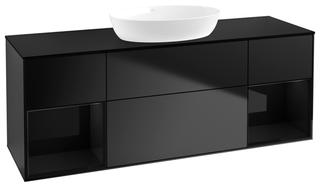 V&B Waschtisch-Unterschrank Finion 160cm, Pl b m, Rg glo bla Lac, bla m Lac
