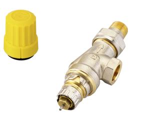 Danfoss Ventilgehäuse RA-UN 10, R 3/8, Axialform, matt vernickelt