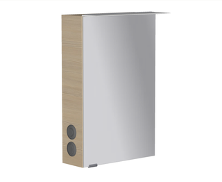AQ400 LED-Spiegelschrank Mod L 1 Tür R m. Acrylk. 700x450x160mm, K: Weiß Matt