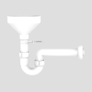 Sanit Rohrgeruchsverschluss Kunststoff, G1 1/2x40mm, mit Trichter