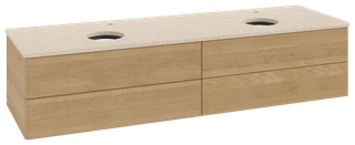 V&B WT-Unterschrank o. F-Struktur Antao 160x50cm, HL, WBP-farbe botti., hon. oak