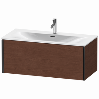 DU WTU m.Viu XViu,1 Ausz.,397x1010x480mm schwarz matt/amerik.nussbaum ES Nussb