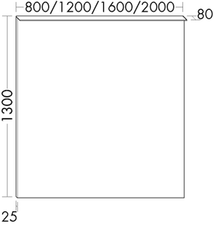 BB Leuchtspiegel (SIGW080) rc40System, 80x800x1300, PG2