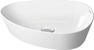 Duravit Aufsatz-Waschbecken Cape Cod 50x40,5cm, o. HL, ÜL, Hahnlochbank, Weiß