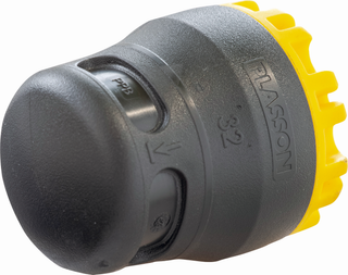 Plasson Endkappe G-PLASS 40mm, Gas 10 bar, mit 1 Stützhülse