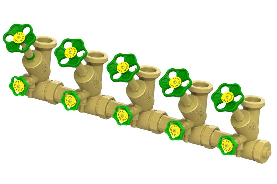 Artikelbild 1 des Artikels „Schlösser ATV-Verteiler 5-fach, DN 32, G 1 1/4x2, ohne Rinne 5-fach | DN 32, G 1 1/4 x 2“