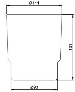 Giese WC-Bürstenglas Kristallglas satiniert, 111x93x131mm