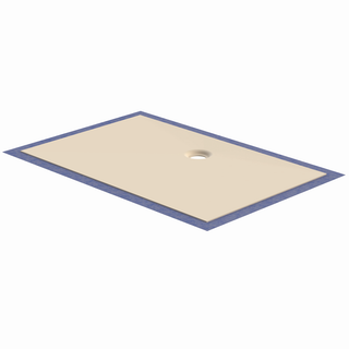 Schedel Duschelement MULTISTAR PLAN Plus 160x90x4,5cm, crem, recht., Abl hi. mit.