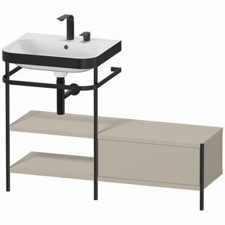 DU Metallkons. u. SK.m.HD. 2 Plus,2 HL 850x1200x490mm,bst.,Taupe Sdm. ES Nussb