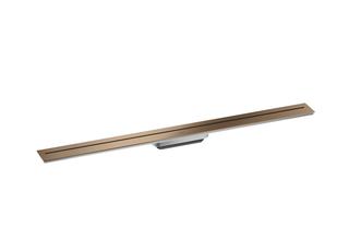hansgrohe Duschrinne AXOR Drain 1000mm, Fertigset, z W, brush. red gol