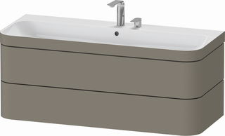 DU WTU m. Happy D.2 Plus 480x1175x490mm 2SK,2HL,Steingrau Sdm./ES Ahorn Mitte