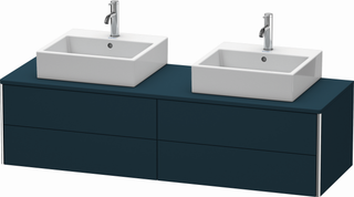 Duravit Waschtisch-Unterschrank XSquare 160x54,8x40cm, blau s-matt, Ahorn rechts