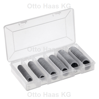HAAS Dichtungs-Sortiment 150 St, 210x110x35mm, f Sol, Silik., sw