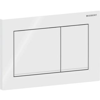 Geberit Abdeckplatte Omega20 Square Pl/T we., Streif. we. ma, f 2-Mg-Spül.