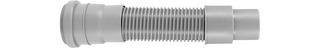 ASW Spiralschlauch Muffe 50 mm, Stutzen 40/50 mm, Kunststoff grau, flexibel