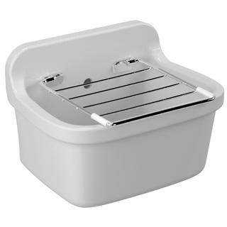 VitrA Ausgussbecken Arkitekt Options 43x37cm, m ÜL, o. Hahnl., weiß hochglanz