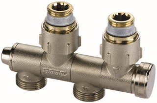 Flamco Uniarmatur VARIOCON U1 G 3/4 M EKxG 1/2 M, schw, m Ni., MS vern