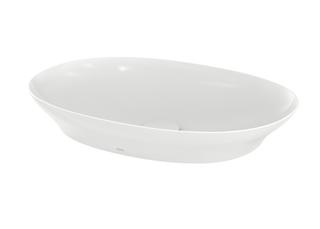 TOTO Aufsatzwaschtisch TL 60x42x11,7cm, rd, o. Hahnl., ÜL, chr/we