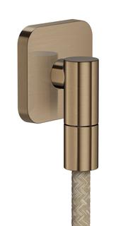 hansgrohe Wandanschl. Axor W. outlet F m Rückflussverh., softsqua, brush. bron