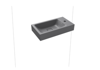 Kaldewei Wand-Waschtisch CONO 3073 55x30cm, o. ÜL/HL, li, P-E, bahamabeige