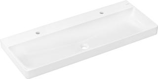 hansgrohe Waschtisch Xelu Q 1200x480mm, m 2 HL, ohne Überlauf, weiß