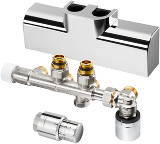 Oventrop Anschlussset Multiblock T-RTL vc, für Multiblock T-RTL/Uni SH, Eckform