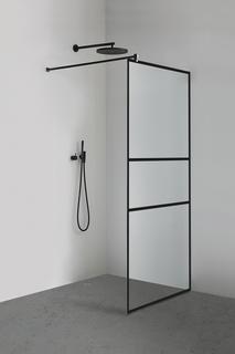 Inloop Black Series Black Tape 1200x2100mm Beschlag schwarz