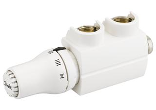 Danfoss VHS Ventilset RAL 9016 Heizkörper R 1/2, Eck
