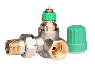 Danfoss Ventil-Geh. Dynamic Valve RA-DV 15, Rp 1/2/R 1/2, WE, re, m vernickelt