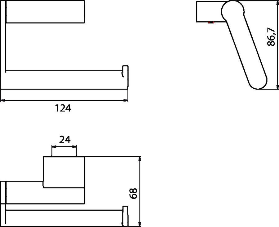 Artikelbild 2 des Artikels „EMCO Papierhalter System 2 chrom, ohne Deckel chrom“