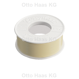 HAAS PVC-Isolierband Elfenbein, 30mm breit, Rollenlänge 10 m, Kartoninhalt 20