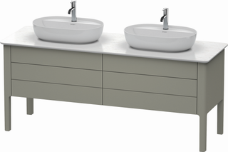 DU WTU bodenstehend Luv 743x1783x570mm 2 SchKa,2 Ausz.,Steingrau sdm. ES Ah. re.