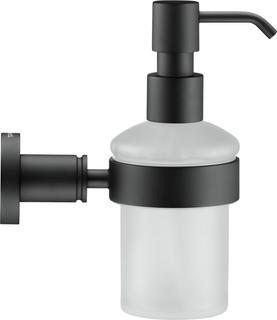 Duravit Seifenspender D-Code schwarz matt, 6,9x14,5cm, Glas weiß matt