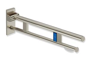 HEWI Stützklappgriff System 900 PVD Duo m., Halt., FSA, li, 712mm, ni. geb.