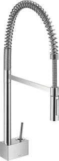 hansgrohe SPT-EHM 240 Axor Starck SemiPr schwenkb. Ausl. 360Gr, brush. bla chrome