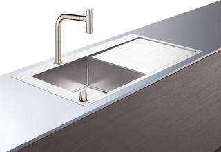 hansgrohe Spülencombi 450 Se C71-F450-12 1025x490mm, 1 Beck. L, Tropffl. R, ED