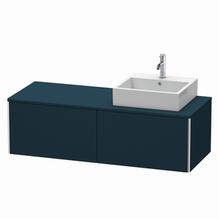 DU WTU XSquare, 2 Ausz, wandh, Becken re 400x1400x548mm,Na.Blau sdm. ES Nussb bs