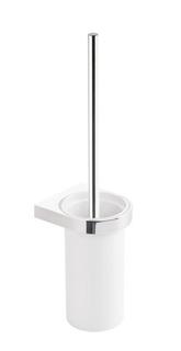 HEWI Toilettenbürstengarnitur System 800 105x420x120mm, Beh. Kunstst. we, verchr.