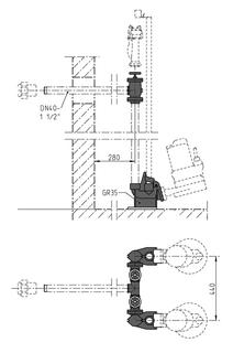 Jung Armaturensatz Multicut DN 40, Doppelanlage