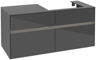 V&B Waschtischunterschrank Collaro 120x54,8x50cm, WT r, LED 8,8 W, glo Gr