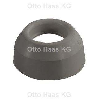 HAAS Gummi-Spülrohrverbinder 25x60x24mm, o. Ros., sw, für Euro-WC