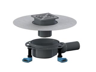 Dallmer Bodenablauf Set DallDrain Pure 120x120mm, seitenverst. +/-9,5mm, DN 50