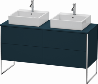 Duravit Waschtisch-Unterschrank XSquare 140x54,8x77,8cm, blau s-matt, Nussb li