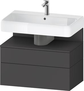 Duravit Waschtisch-Unterschrank Qatego 79x47x59cm, gra m, 1 Schubkast., 1 Ausz.
