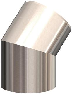 AT 45 Grad-Bogen DN110/160 Edelstahl gebürstet