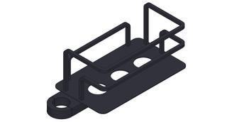 Giese Duschkorb Optisign Mont rechts, 209x100x88mm, schwarz matt
