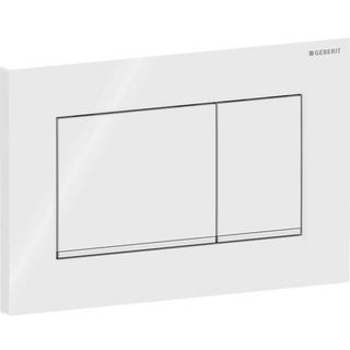 Geberit Betätigungsplatte Sigma20 Square Pl/T w, Streif vc, f 2-Mg, Kunstst.