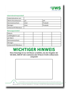 UWS Hinweisaufkleber 1000 Stück, mit Logo, personalisiert