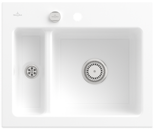 V&B Spüle Subway 60 XM m Abl.garn, Exzenter, sn wh. CeramicPlus