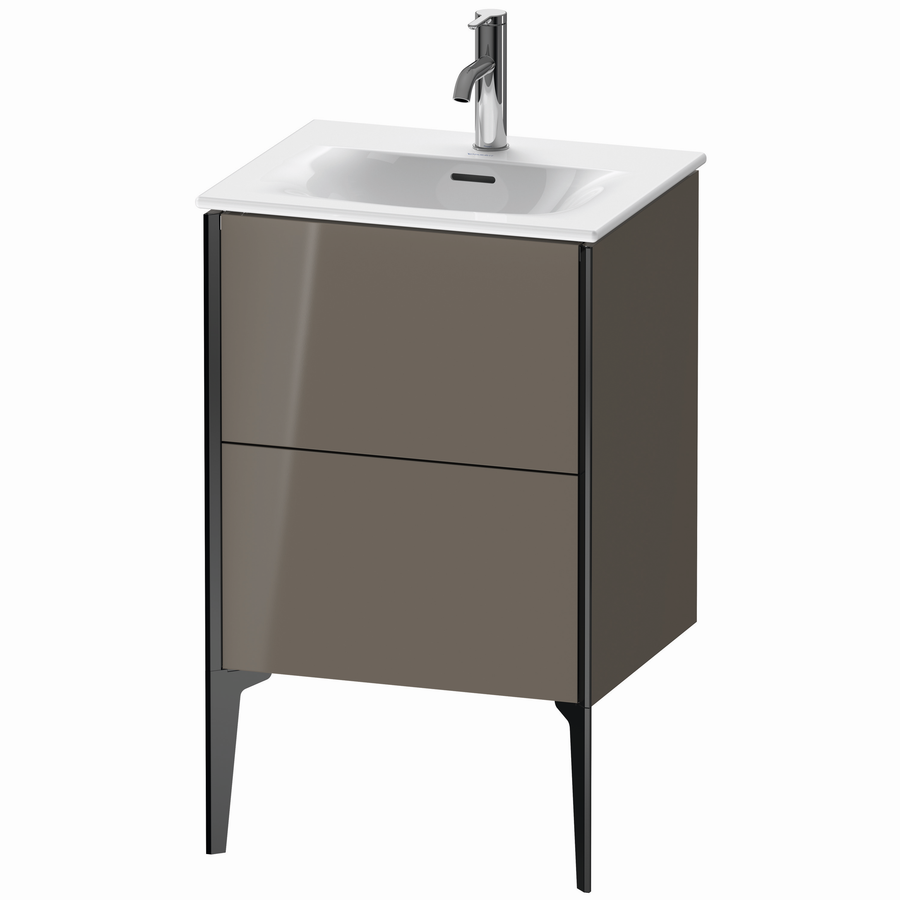 Artikelbild 1 des Artikels „Duravit Waschtisch-Unterschrank XViu 51x42x59,1cm, 2 AZ, sw m, flan. Gr hgl flannel grey Hochglanz“